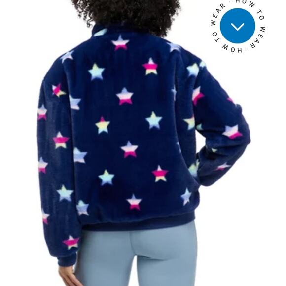 CROWN & IVY NWT WOMENS STAR PRINT FULL ZIP JACKET - Picture 3 of 6